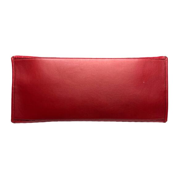 Gucci Guccissima Red Leather Tote Bag Shoulder Satchel Authentic Made In Italy - Picture 12 of 16